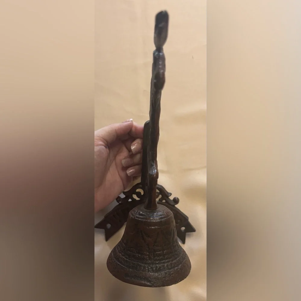 Cast Iron Moose Welcome Bell Wall Mounted Cabin‎ Decor Antique Brown NO BELL